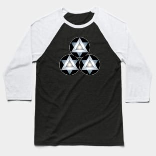 Grey Triangles Baseball T-Shirt